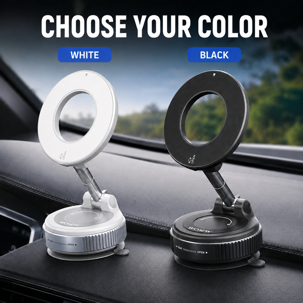 Vacuum Magnetic Car Phone Holder