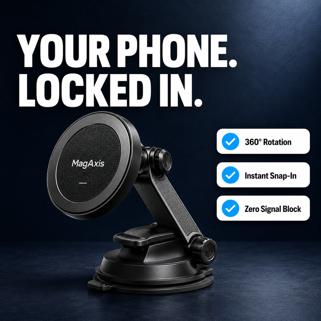 Vacuum Magnetic Car Phone Holder