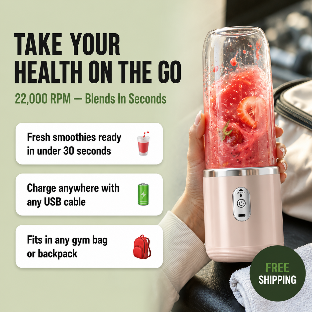Portable USB Rechargeable Personal Blender