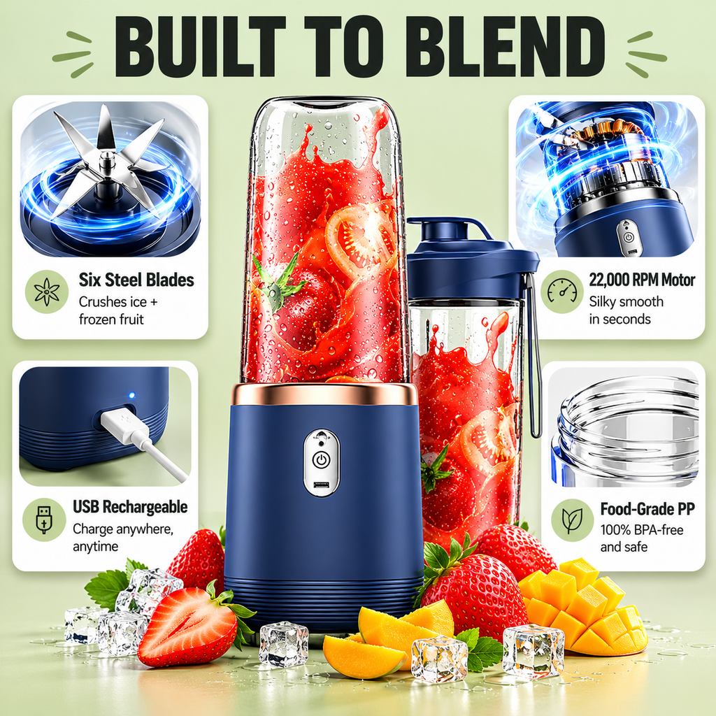 Portable USB Rechargeable Personal Blender